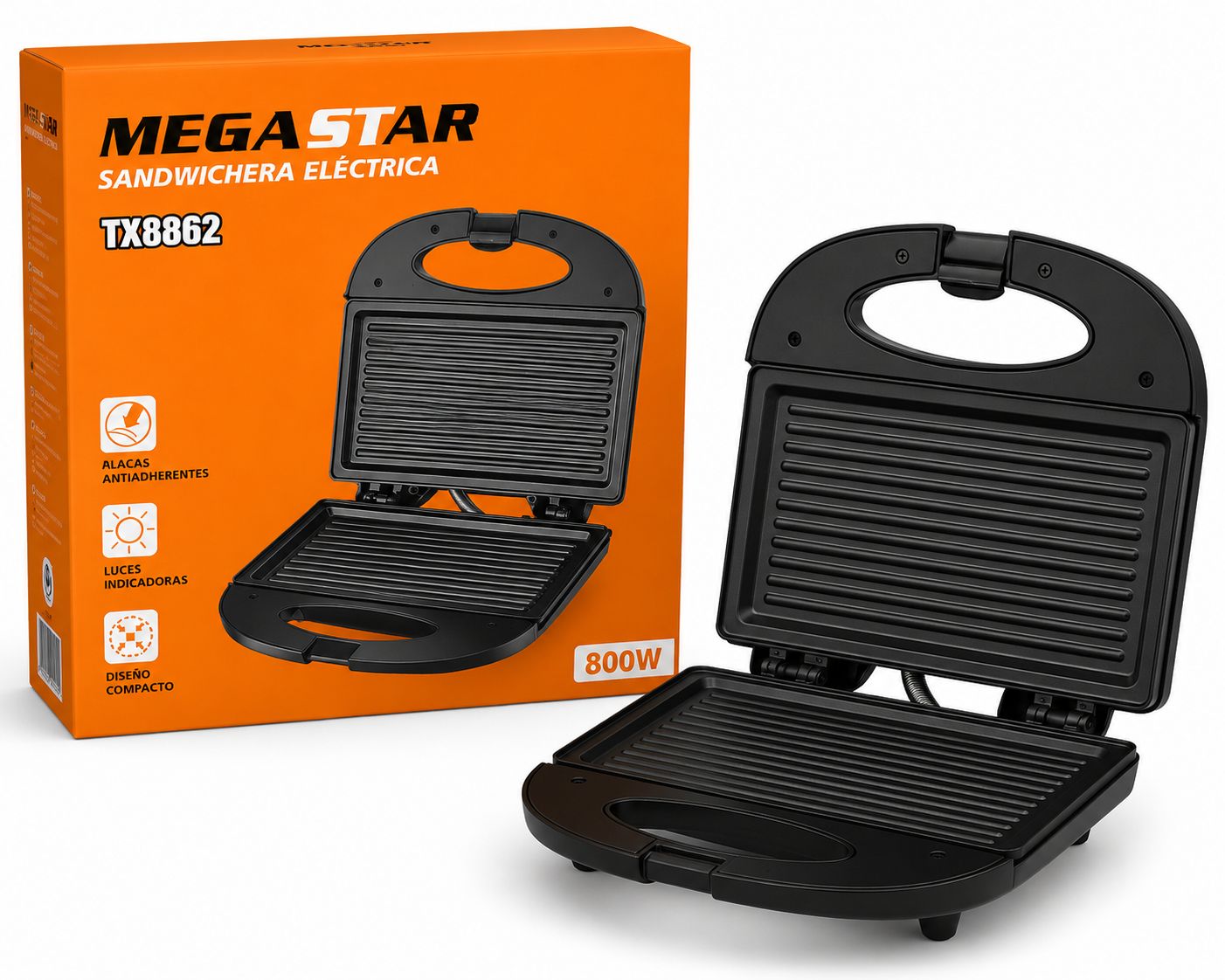 Sandwichera Grill 800W