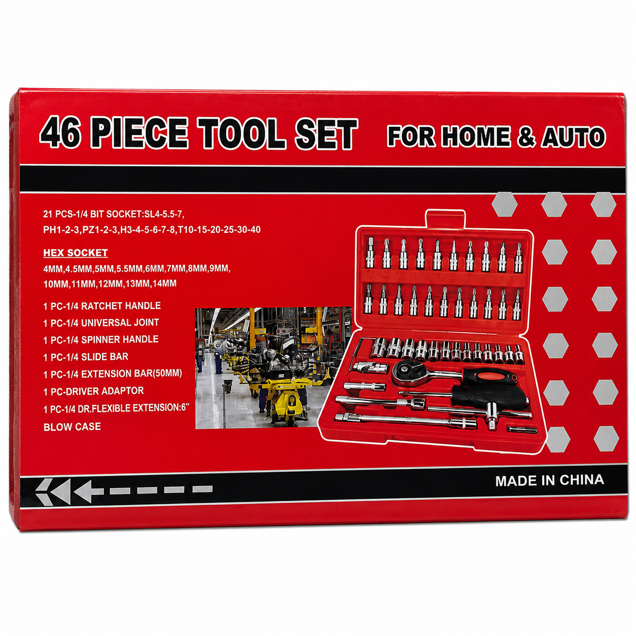 Juego De Herramientas 46Pcs